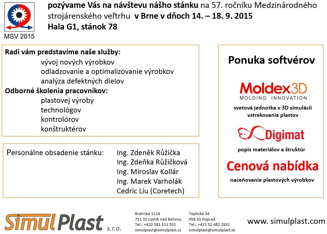 SimulPlast s.r.o. na veľtrhu MSV