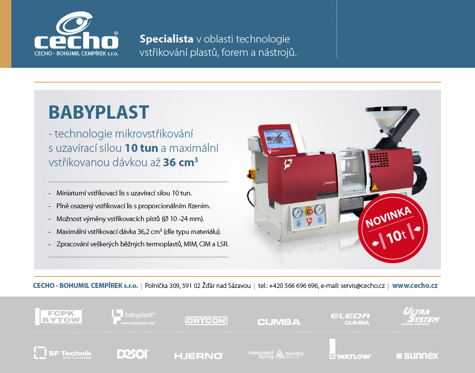 BABYPLAST 10/10P - horizontální vstřikovací lis s uzavírací silou 10 t