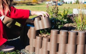 Modular system of raised flower beds made of recycled plastic from ESOX, spol. s.r.o.