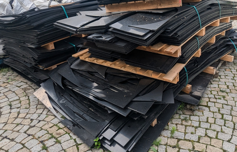 scraps and pieces from HDPE boards black